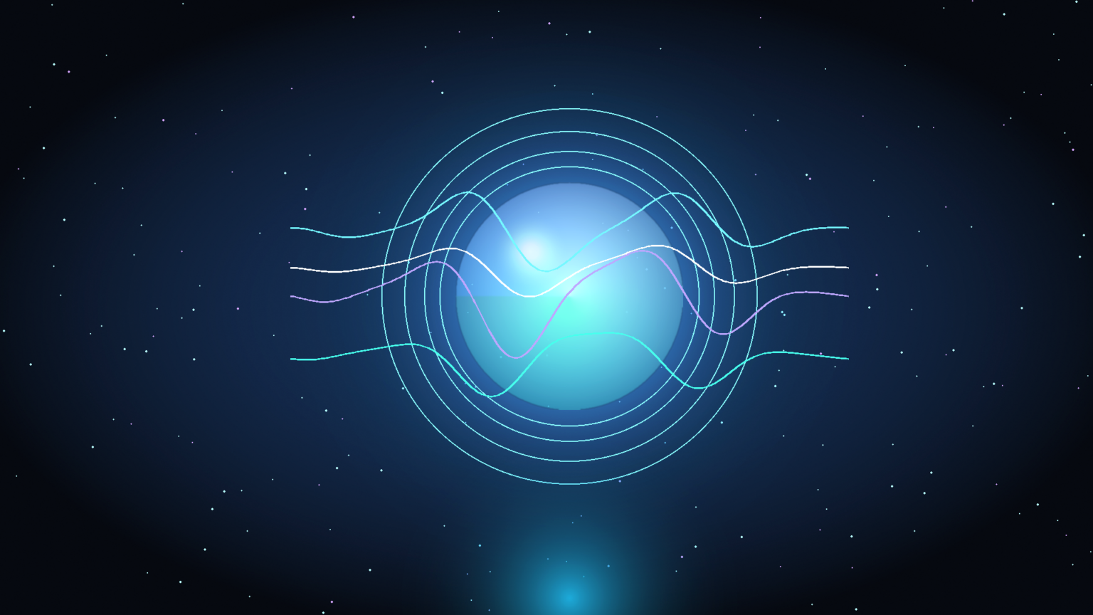 Conversational AI in finance voice assistant orb with waveforms
