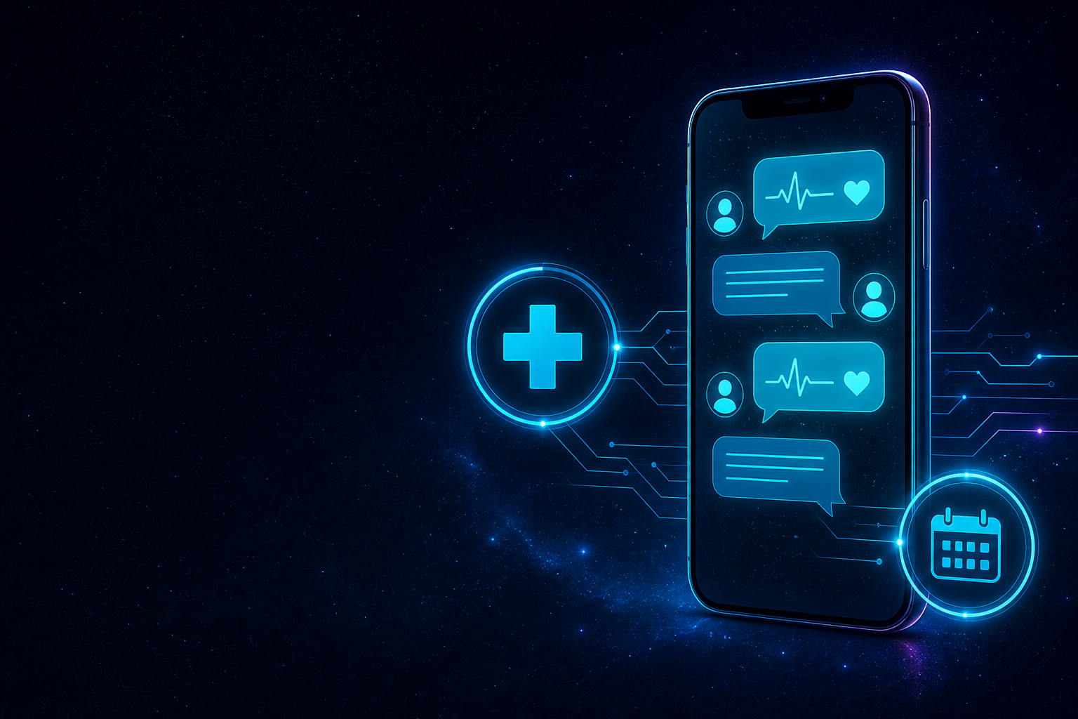 Conversational AI patient engagement on mobile — appointments, care chat, and follow-up